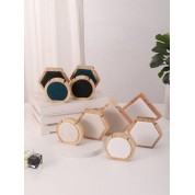 Wooden Circular Polygon Jewelry Display Stand