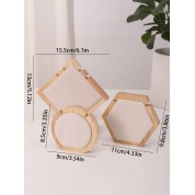 Wooden Circular Polygon Jewelry Display Stand