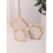 Wooden Circular Polygon Jewelry Display Stand