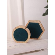 Wooden Circular Polygon Jewelry Display Stand