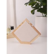 Wooden Circular Polygon Jewelry Display Stand