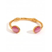 Elegant 18ct Gold Plated Jade Bangle