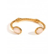 Elegant 18ct Gold Plated Jade Bangle