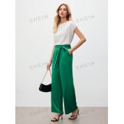 Elegant Jade Green Wide Leg Pants