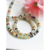 Natural Green Dongling Tiger Eye Beaded Strand