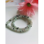 Natural Green Dongling Tiger Eye Beaded Strand