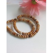 Natural Green Dongling Tiger Eye Beaded Strand