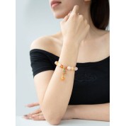 Natural Agate Beaded Bracelet With Pixiu Charm