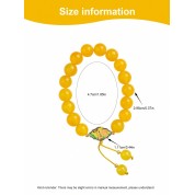 Natural Yellow Agate Beaded Elastic Bracelet