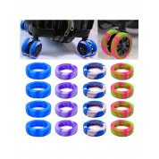 Vibrant Silicone Luggage Wheel Protectors