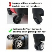 Vibrant Silicone Luggage Wheel Protectors