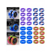 Vibrant Silicone Luggage Wheel Protectors