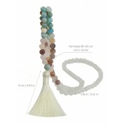 Elegant Holiday White Silk Tassel Necklace