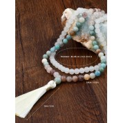 Elegant Holiday White Silk Tassel Necklace