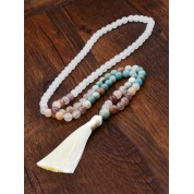 Elegant Holiday White Silk Tassel Necklace