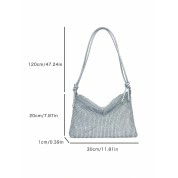 Glamorous Silver Pvc Crossbody Bag