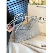 Glamorous Silver Pvc Crossbody Bag