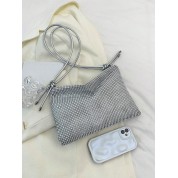 Glamorous Silver Pvc Crossbody Bag