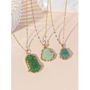 Versatile Green Stone Necklace For All Genders