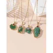 Versatile Green Stone Necklace For All Genders