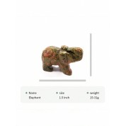 Crystal Elephant Figurine: Healing Gemstone Decor