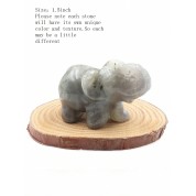 Crystal Elephant Figurine: Healing Gemstone Decor