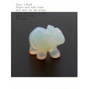 Crystal Elephant Figurine: Healing Gemstone Decor