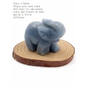 Crystal Elephant Figurine: Healing Gemstone Decor