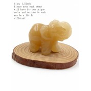 Crystal Elephant Figurine: Healing Gemstone Decor