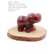 Crystal Elephant Figurine: Healing Gemstone Decor