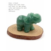 Crystal Elephant Figurine: Healing Gemstone Decor