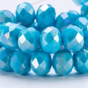 8mm Multicolor Faceted Glass Beads