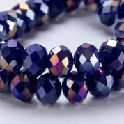 8mm Multicolor Faceted Glass Beads