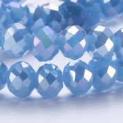 8mm Multicolor Faceted Glass Beads