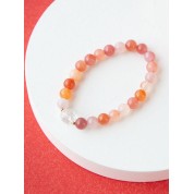 Natural Agate & Crystal Beaded Bracelet