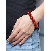 Natural Red Agate Beaded Bracelet For Healing