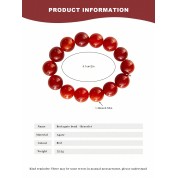 Natural Red Agate Beaded Bracelet For Healing