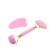 Pink Gua Sha Roller Scraping Board Set