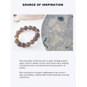 Grey Natural Agate Beads Bracelet For Good Luck