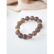 Grey Natural Agate Beads Bracelet For Good Luck