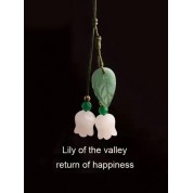 Green Plastic Lily Of The Valley Phone Charm