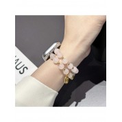 Fashionable Pink Jade Apple Watch Band