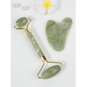 Natural Jade Massage Roller Set For Facial Care