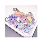 Cute Cartoon Unicorn Dog Keychain