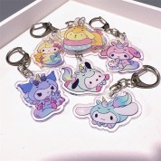 Cute Cartoon Unicorn Dog Keychain