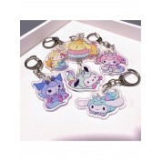 Cute Cartoon Unicorn Dog Keychain