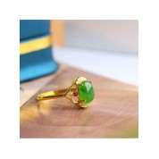 Elegant Emperor Green Jadeite Ring