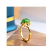 Elegant Emperor Green Jadeite Ring