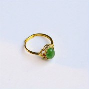 Elegant Emperor Green Jadeite Ring