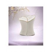 Elegant Jade Porcelain Heart Salt & Pepper Shakers